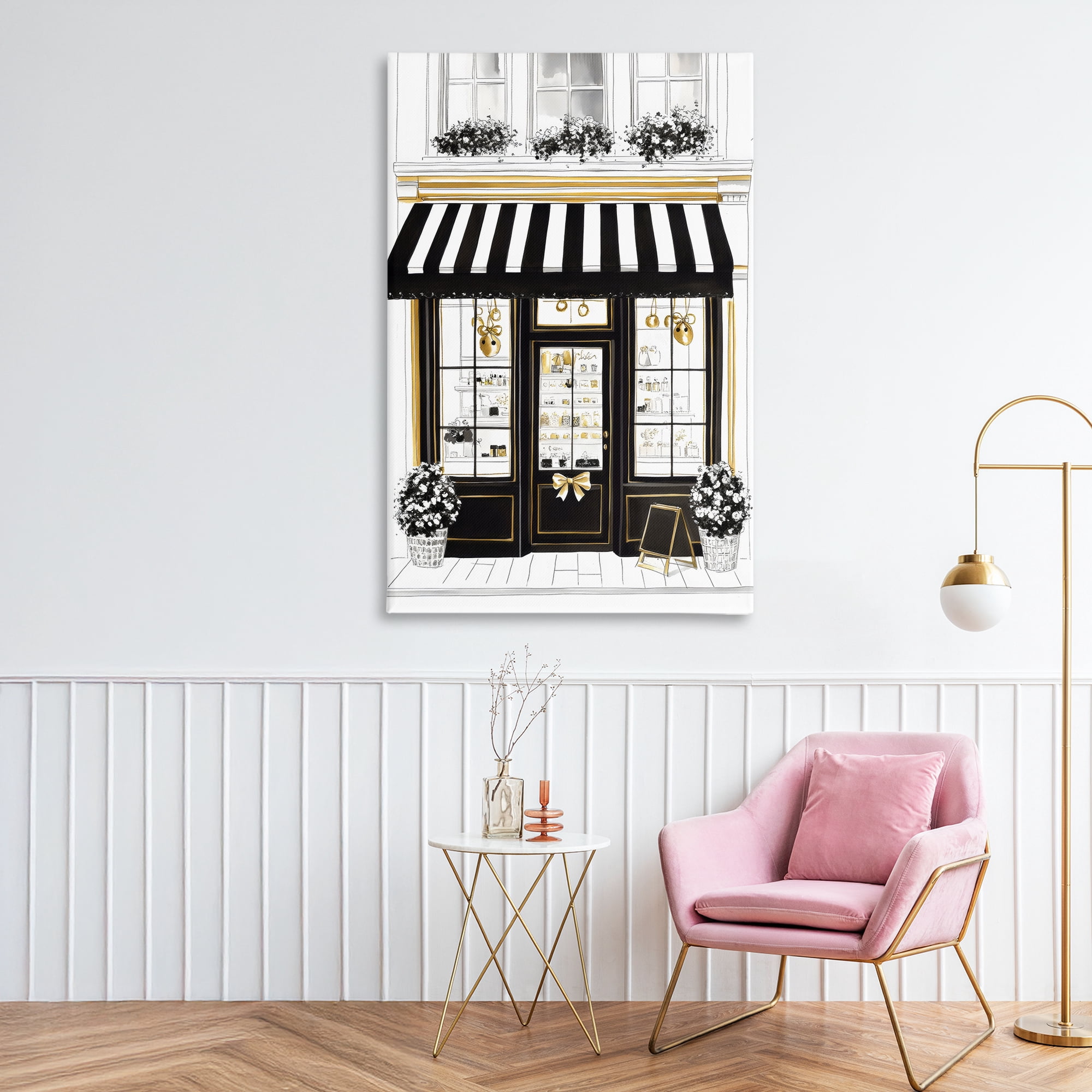 Stupell Industries Paris Storefront Window Display Canvas Wall Art, design by Petal Prints Design