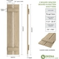 thumbnail image 2 of Ekena Millwork 11 1/2"W x 36"H Rustic Two Board Spaced Board-n-Batten Rough Sawn Faux Wood Shutters (Per Pair), Primed Tan, 2 of 12