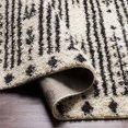 thumbnail image 5 of Surya Beni shag BSH-2325 94 x 120" Rectangle Fabric Rug in Black and Cream, 5 of 8