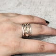 thumbnail image 2 of Infinity Spinner Band, Bohemian Ring, Solid 925 Silver Ring, Spinning Thumb Ring, Three Tone Ring, Fidget Ring, Handmade Jewelry, Christmas Oxidized, Brass Copper Band, Anxiety Ring, Mans Band Gifts, 2 of 6