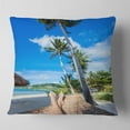 thumbnail image 2 of Designart Relaxing in Hammock - Landscape Photography Throw Pillow - 18x18, 2 of 5