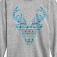thumbnail image 3 of Instant Message - Pixel Sweater Deer Christmas - Toddler & Youth Long Sleeve Graphic T-Shirt, 3 of 6