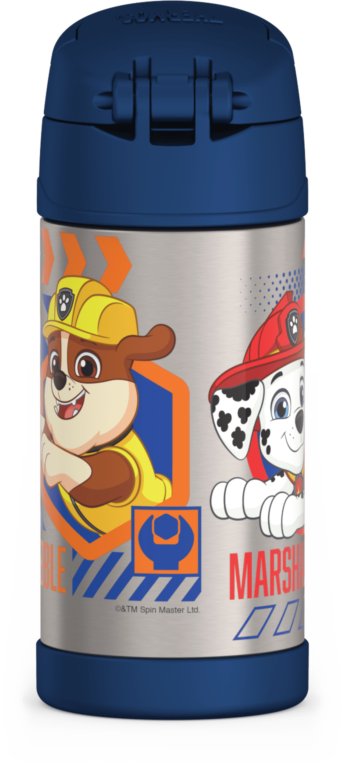 Thermos Stainless Steel Funtainer Water Bottle with Straw, Paw Patrol, 12 Fluid Ounces