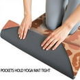 thumbnail image 3 of Brown and Pink Of Leopard Print Hot Yoga Mat Towel Non Slip for Hot Yoga - Quick-Drying Yoga Mat Cover with 4 Corner Pockets with Travel Bag - Hot Yoga Towel Non Slip 74"x26", 3 of 6