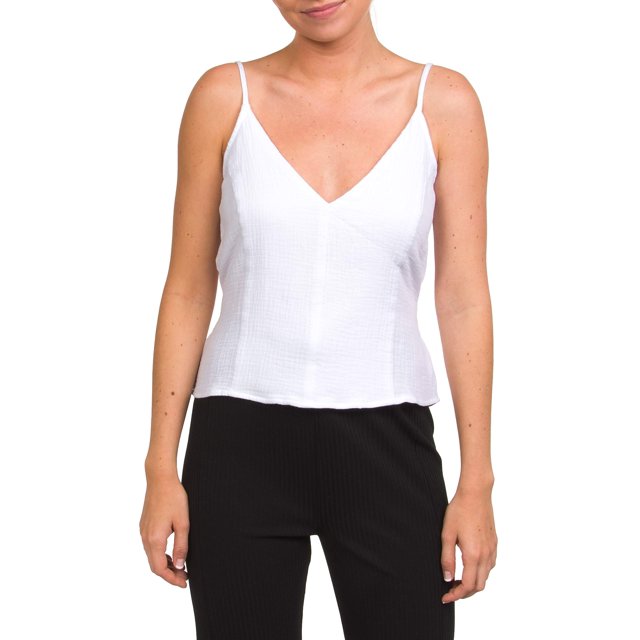 Hurley Camisole à Liens Naturelle pour Femmes (Blanc, Très Grand)