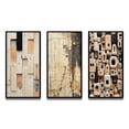 thumbnail image 2 of Designart "Vintage Minimalism New Order Abstract" Modern Geometric Framed Wall Art Set Of 3 - Beige Abstract Frame Gallery Set For Office Decor, 2 of 7