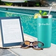 thumbnail image 3 of Godmother Gift - Godmother Travel Tumbler, Mother’s Day Tumbler, 20Oz Insulated Stainless Steel Travel Tumbler with Lid and Straw - Mom Gift for Mother’s Day, Birthday, Christmas, Aqua Blue, 3 of 6