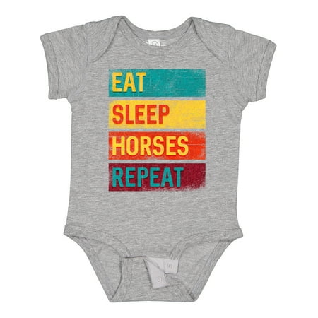 

Inktastic Dressage Eat Sleep Horses Repeat Gift Baby Boy or Baby Girl Bodysuit