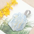 thumbnail image 6 of Unique Bargains 1 Pc Durable Bath Shower Loofah Sponge Body Puffs for Bathroom Light Blue, 6 of 7