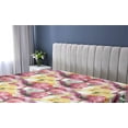 thumbnail image 5 of Ambesonne Flowers Fitted Sheet, Watercolor Tulip and Irises, Queen Size, Dried Rose Mustard, 5 of 5