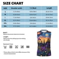 thumbnail image 5 of Lsque Cosmic Irises At Twilight Print Men's Cotton Blend Sleeveless Muscle Shirts (S-3XL)- Moisture Wicking, Odor Protection, UPF 30+,X-Large, 5 of 8