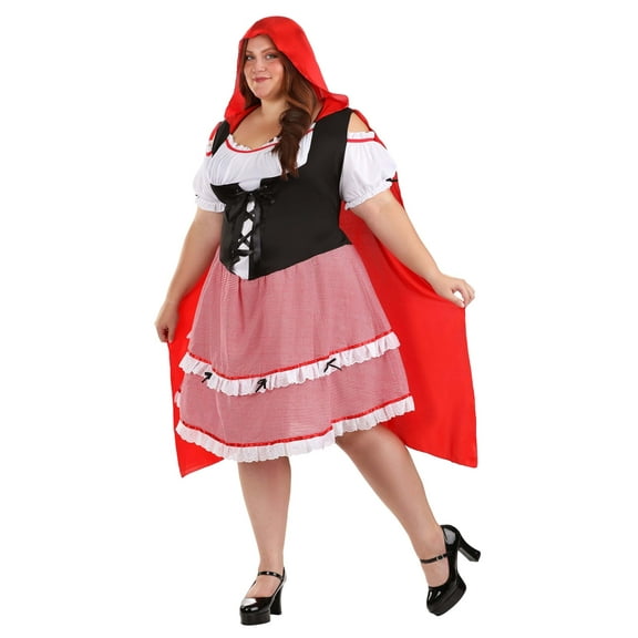 Plus Size Knee Length Red Riding Hood Costume