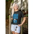 thumbnail image 3 of Walk With Him Jesus Christ Faith Plus Size Crewneck Graphic Tee Shirt Brisco Brands 3X, 3 of 5