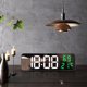 thumbnail image 1 of Reloj de pared digital grande con LED, temperatura, fecha, brillo, espejo de mesa para montar en la pared, despertador para decoración del hogar., 1 of 9