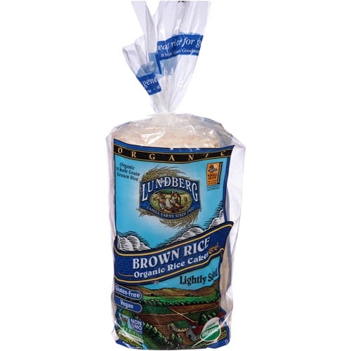 Lundberg Lightly Salted Organic Brown Rice Cakes, 8.5 oz, (Pack of 12
