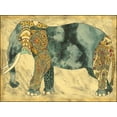 thumbnail image 2 of Zarris, Chariklia 32x25 White Modern Wood Framed Museum Art Print Titled - Royal Elephant, 2 of 4