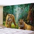 thumbnail image 1 of Tapiz de microtela Animal Tiger de fibra de 150 x 100 cm para habitación, 1 of 1