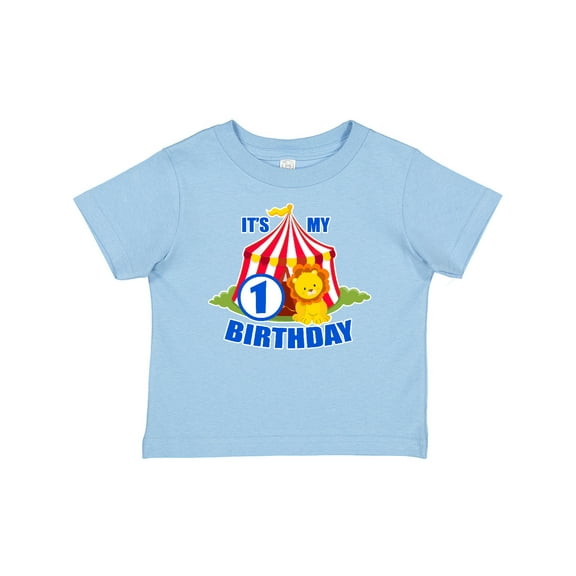 Inktastic Its My Birthday Circus Tent with Lion 1 Year Old Boys or Girls Baby T-Shirt