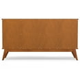 thumbnail image 4 of Simpli Home Draper SOLID HARDWOOD and Rubberwood 66 inch x 17 inch Rectangle Mid Century Modern 4 Door Sideboard Buffet in Teak Brown, 4 of 14
