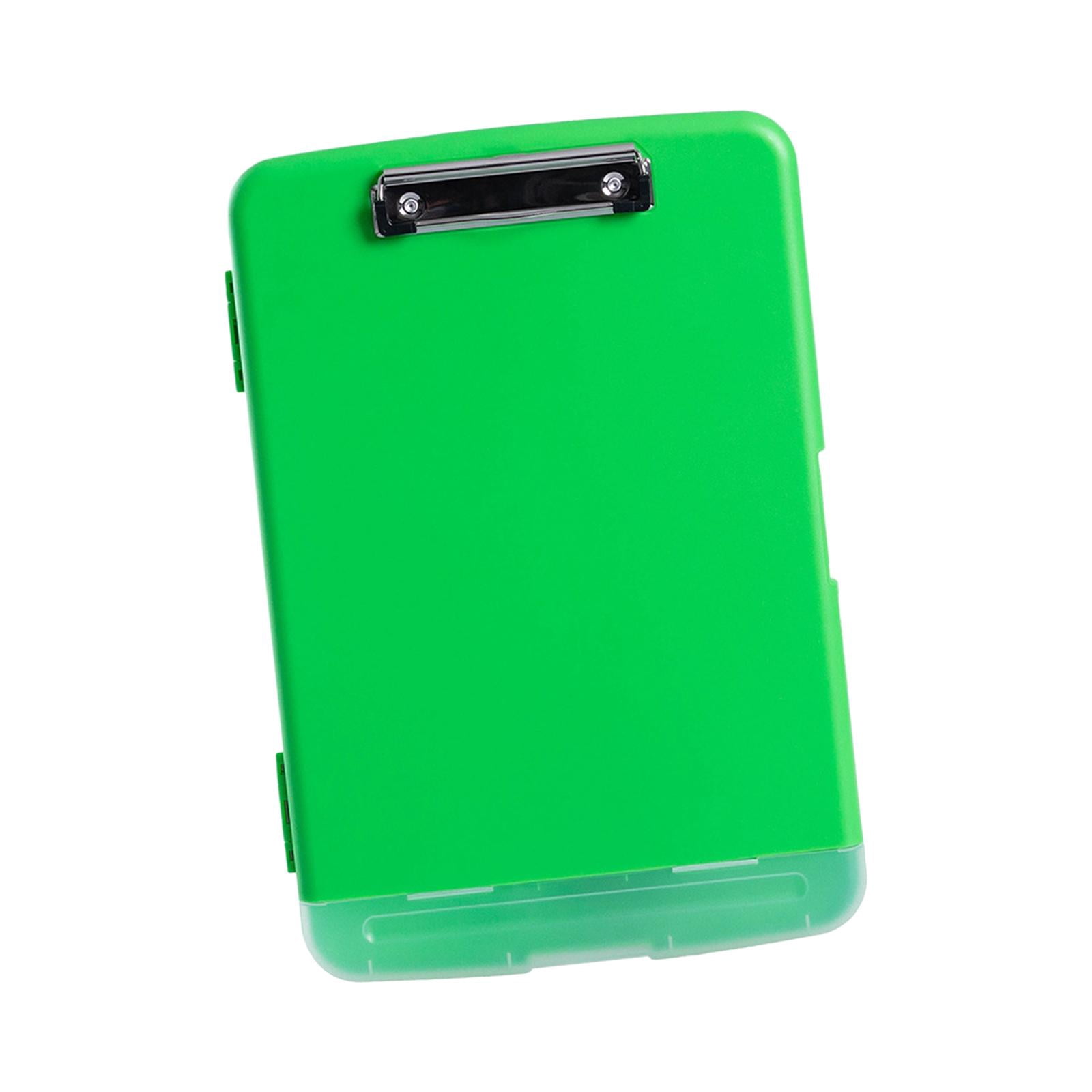 simhoa Low Profile Clipboard with Storage and Pen Holder A4 Size Clipboard Organizer,PP,Multifunctional Nursing Clipboard for Office fluorescent green