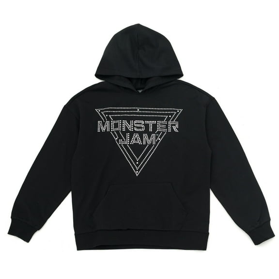 Monster Jam Logo Fleece Drop Shoulder Pullover Hoodie Adult