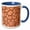 Blue/White, variant on 3drose, Cracked Mud Patterns on the Playa, Anza Borrego Desert Sp, California, 11oz Two-tone Black Mug