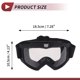 thumbnail image 4 of Gafas de motocicleta Unique Bargains, gafas de ciclismo, lente clara, marco negro, 4 of 6
