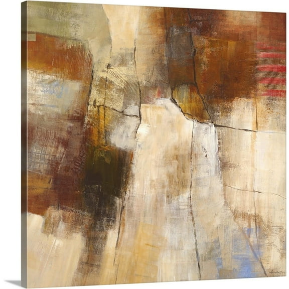 Great Big Canvas "Structure"  by Simon Addyman Brown Dark Gray Abstract  Wrapped Canvas Print Wall Artwork
