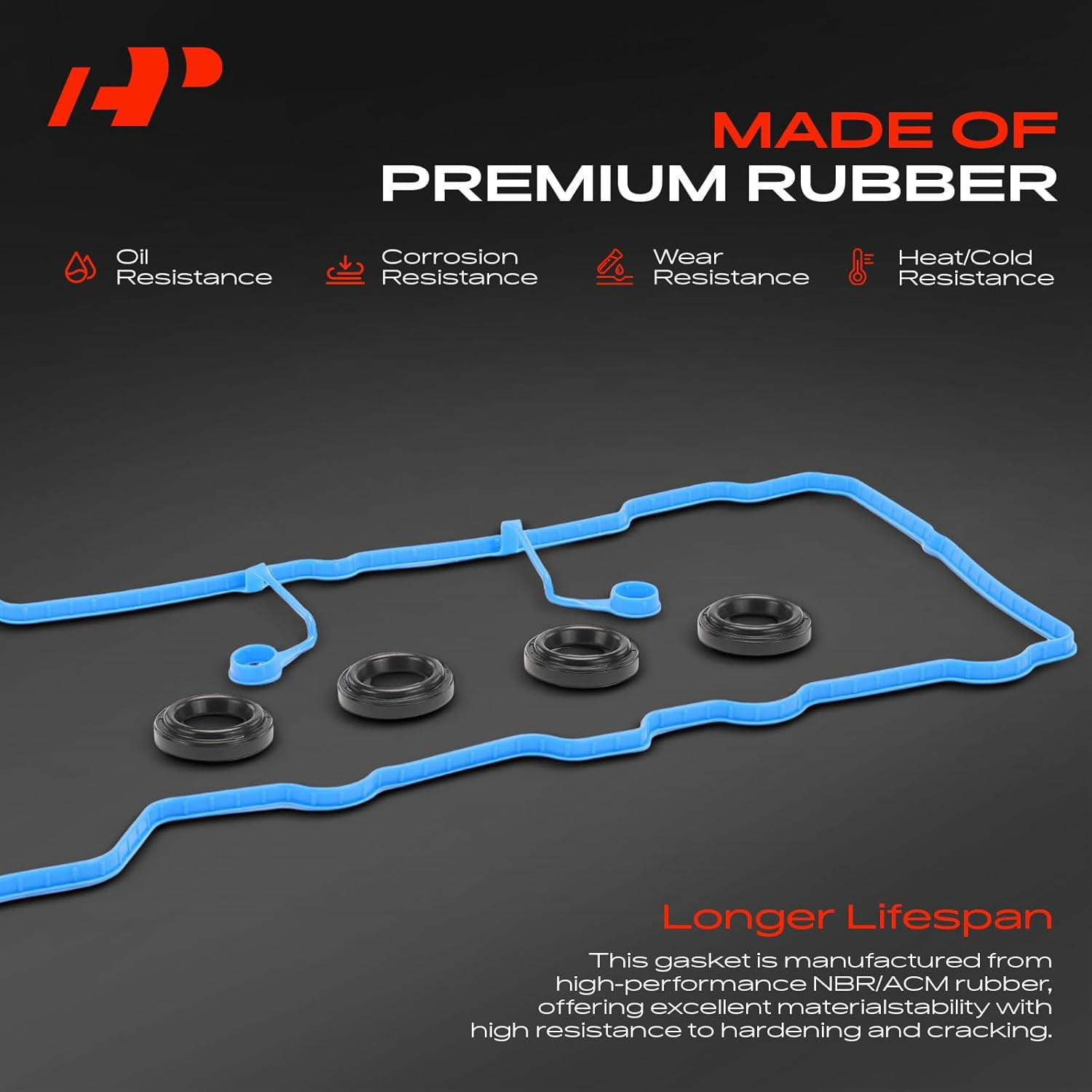 A-Premium Engine Valve Cover Gasket Set Compatible with Hyundai Elantra 2011-2016 1.8L, Elantra Coupe GT 2013 1.8L & Kia Soul 2012-2013 2.0L, Forte 2014-2016 1.8L