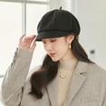 thumbnail image 2 of Vintage Berets for Women French Beret Hats for Women with Brim Newsboy Hat Beanies Painter Cap Tea Party Fall Winter, 2 of 7