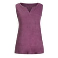 thumbnail image 5 of Tbopshirt Tank tops for Women Clearance,Womens tops,Summer Women Solid Color V-Neck Pocket Sleeveless Casual Tee tops,T-shirt Vest Tee Blouse,Womens Fashion Summer Savings Deals, 5 of 9