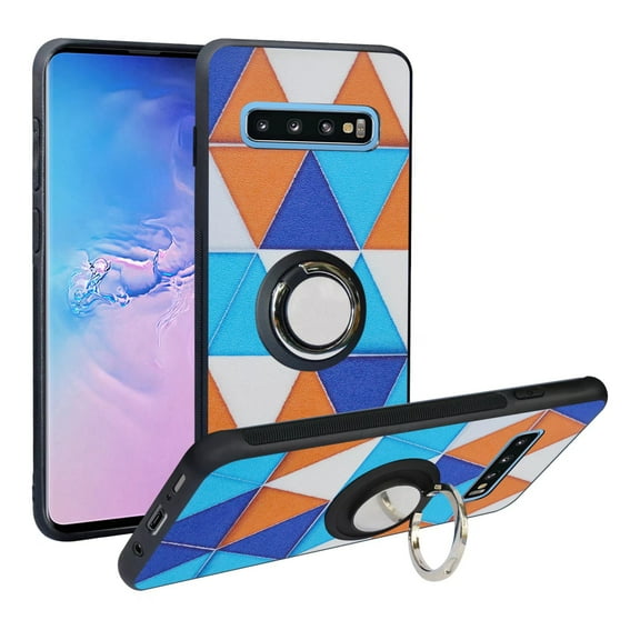 Labanema Samsung Galaxy S10 Case with 360 Degree Rotating Ring Stand, Support Magnetic Car Mount, Protective Cover for Samsung Galaxy S10 (Triangle)