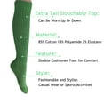 thumbnail image 6 of 3 Pairs Cotton Slouch Cotton Socks Extra Heavy and Extra Long Shoe Size 5-10 (Forest Green), 6 of 11