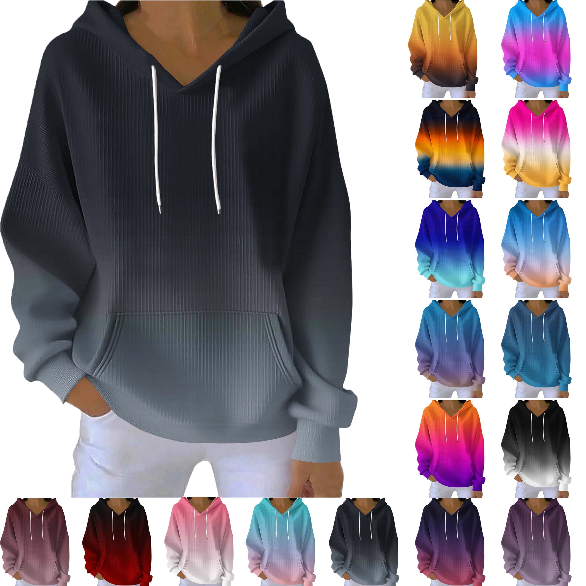 Womens Zip Up Hoodies Jackets Cropped Sweatshirts Women s Printing Blouses Long Sleeve Pockets Casual Fashion Hooded Sweatshirt Gift for Girls Navy XL