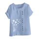 thumbnail image 2 of TaTaai Women's Everyday Casual Blouse, Linen Feel Round Neck T-Shirt, Short Sleeve Comfortable Top for All Occasions Gift, 2 of 5