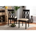 thumbnail image 3 of Baxton Studio Cherese Sand and Brown Finished Wood 2-Piece Dining Chair Set, 3 of 11