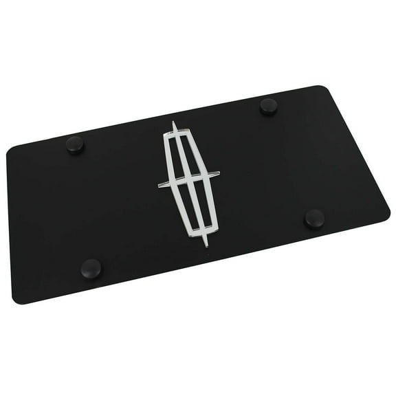 Lincoln Logo License Plate (Black) (Black)