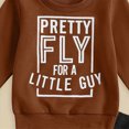 thumbnail image 2 of Baby Boy Winter Clothes 2 Piece Outfit Letter PRETTY FLY FOR A LITTLE GUY Print Long Sleeve Sweatshirt Pullover Top Solid Pants Set Kaprioy Baby Boy Clothes 0 6 12 18 24 Months, 2 of 7