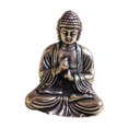 thumbnail image 2 of Siruishop 5xSmall Brass Buddha Sitting Figurine Table Sculpture for Tea Lovers Accessory 2.4x2.9cm, 2 of 8