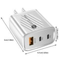 thumbnail image 2 of Bloc Chargeur USB‐C, Chargeur Rapide USB‐C 20 W à Double 2 Ports Alimenté PD + Support Mural pour Chargeur, 2 of 7