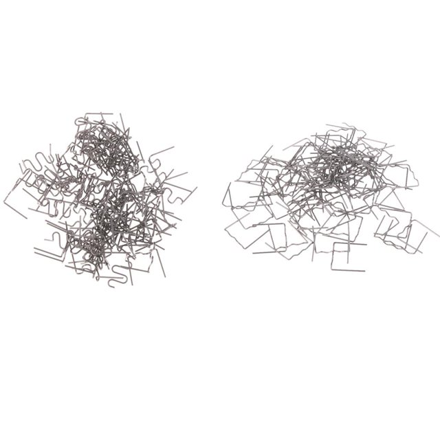 200 Piezas De Coche De 0.8 Mm Precortadas De Estándar + Grapas en apariencia De Herramienta De Soldador Cola Grapas de la esquina interior precortadas