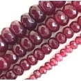 thumbnail image 2 of K-KED Red Jade Faceted Rondelle Loose Bead 15" strand 4mm 6mm 8mm 10mm Jewelry-2x4 mm, 2 of 9