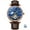 Blue dial_Rose gold case, variant on Fashion Mechanical Watch – Skeleton Dial, Waterproof, Leather Band, Elegant Design