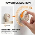 thumbnail image 3 of FRKSMD-Soap Dish Suction Cup - Covered Bar Soap Holder for Shower Wall, Waterproof Flip Top Lid Box with Draining Tray - Beige ABS, 3 of 3