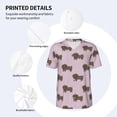 thumbnail image 3 of Zufioo Dachshund Dog Puppy Print Men's Baseball Short Sleeve, Moisture Wicking Button-Down Hip Hop Tee-XX-Large, 3 of 7