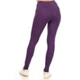 thumbnail image 5 of MOA Collection Women's Essential Full Length Leggings - Solid Color with Elastic Waistband, 5 of 6