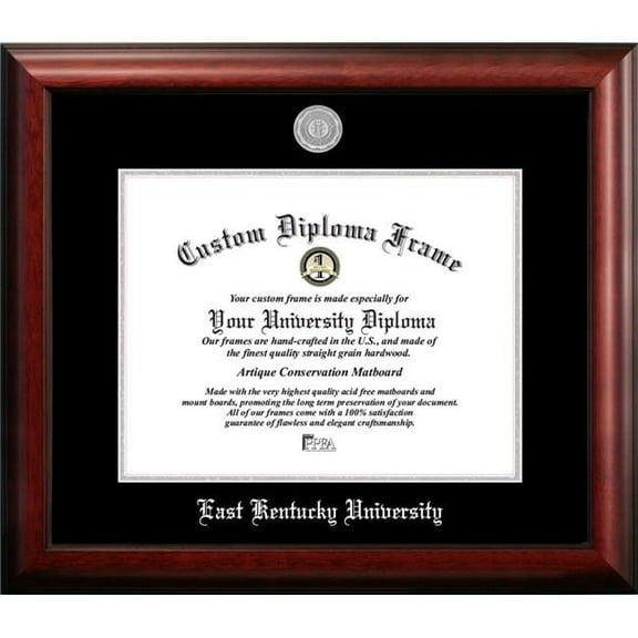 Campus Images KY999SED-1185 11 x 8.5 in. Eastern Kentucky University Silver Embossed Diploma Frame