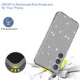 thumbnail image 2 of Compatible with Samsung Galaxy S24 Case, Clear Glitter Sparkle Soft TPU Shockproof Protective Cute Slim Thin Bling Sparkly Phone Cases Cover for Women Girls,Black, 2 of 7