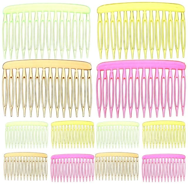 MIANGASTORE 12pcs Hair Clip Combs Colorful Hair Side Combs Insert Combs for Lady ( Mixed Color )