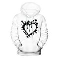 thumbnail image 4 of ZCFZJW Big and Tall Regular Fit Casual Hoodie Tops for Men Lightweight Funny Heart Pattern Print Long Sleeve Drawstring Hooded Outwear Coat Trendy Oversized Baggy Sweatshirts White XL, 4 of 5